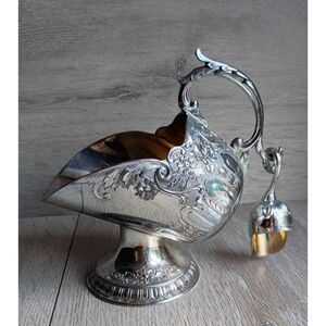 Vintage Leonard Sugar Scuttle Set Silver Plated Elegant Serving Dish